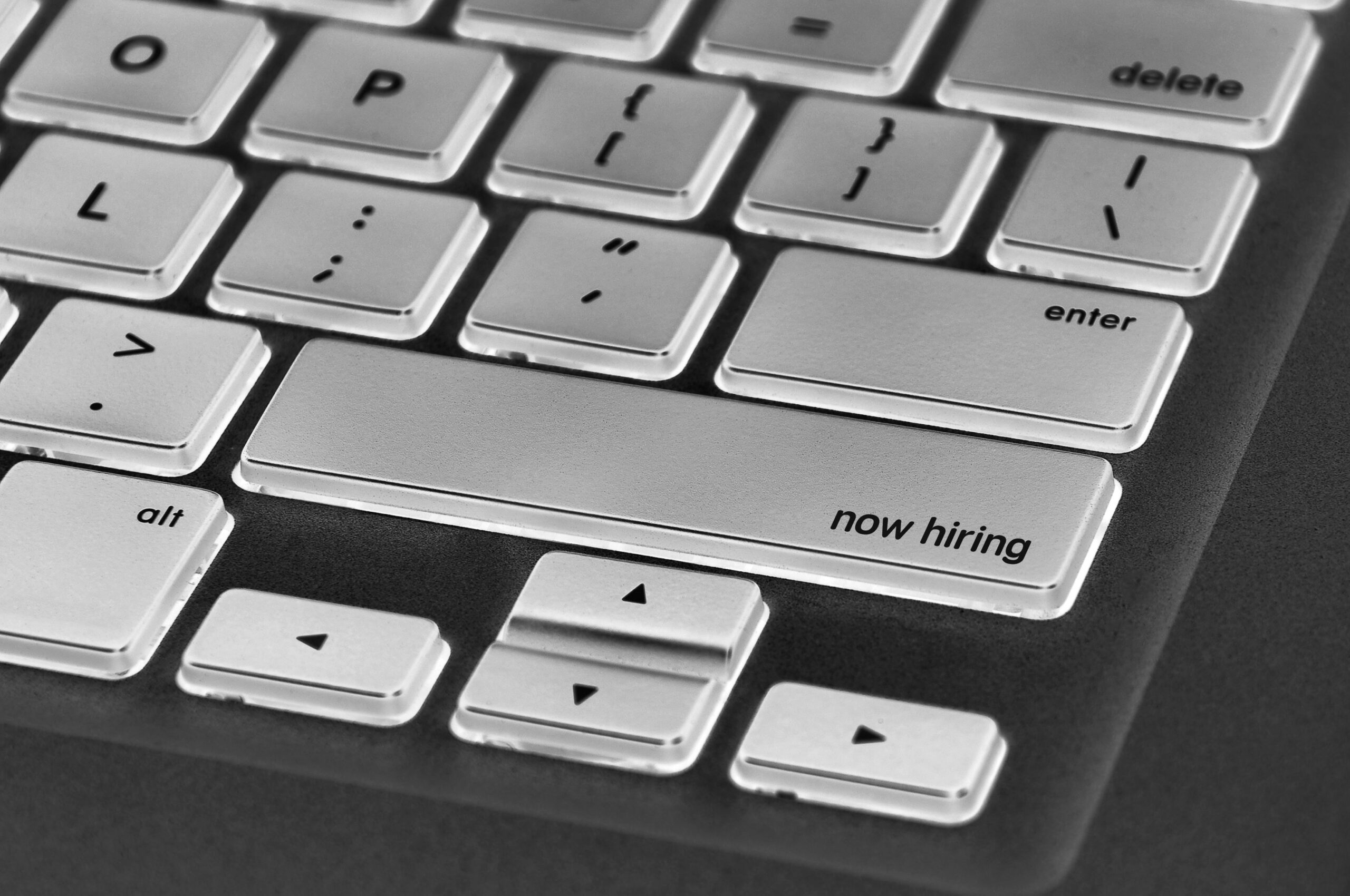 Keyboard on computer with applicant tracking system